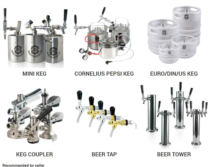 Beer Keg Charger CO2 Dispenser - Includes Keg Regulator 0-30 Psi, 3/8" Thread Adapter, Gas Ball Lock Quick Disconnect