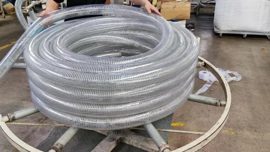 Tuyau en PVC transparent sans odeur, hélice en fil d'acier